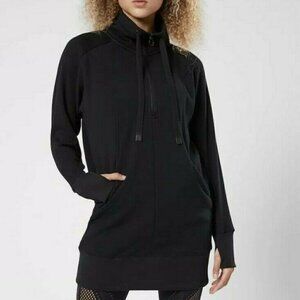 Athleta Half Zip Sweatshirt Sweater Black S Gym Workout Athleisure Casual